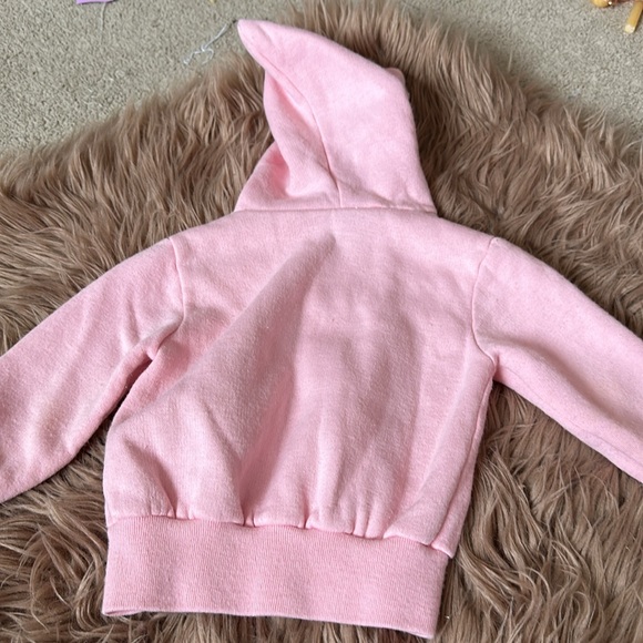 Adorable toddler girls ruffle frilly pink vintage hoodie - Picture 6 of 6